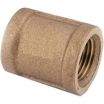 ANDERSON METALS 738103-04 1/4&quot; Rough Brass Coupling - $18.51