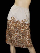Vintage Half Slip Silk Paisley Appliqué Elizabeth Arden 1950S Saramae Li... - $836.24 MXN