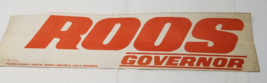 Lawrence K. Roos 1968 Missouri Governor Race Bumper Sticker Red Movement - £11.90 GBP