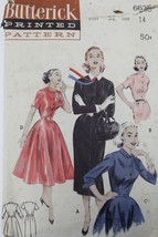 VTG Butterick #6635 Size 14 Bust 32 Dress New Look Pencil or Full Skirt ... - $24.95