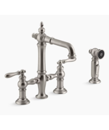 Kohler 76520-4-VS Artifacts Bridge Bar Sink Faucet - Vibrant Stainless - £520.76 GBP