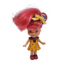 4&quot; VINTAGE 1993 LI&#39;L LIL SECRETS MATTEL MINI DOLL PINK / RED HAIR STAR D... - $19.00