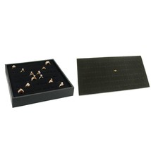 Black Display Tray With 36 &amp; 72 Slot Ring Foam Insert Pads Kit 3 Pcs - £18.12 GBP