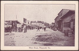 Hopewell, VA Busy Main Street View 1915 Postcard - Pub. By Perry &amp; Ulman - £27.97 GBP