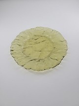Art Glass El Mexicano Pattern Avacodo Green 9&quot; Plate Crinkle Morgantown ... - $19.95