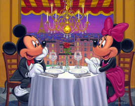 Mickey Minnie Mouse Paris Romantic Dinner Ceramic Tile Mural Backsplash Kitchen - $58.40+