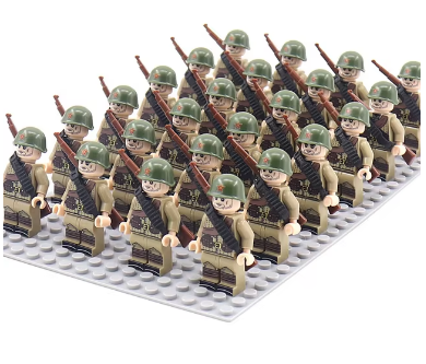 WW2 24pcs/Lot Military Soldiers Building Blocks Figures Bricks Soviet Army Toys