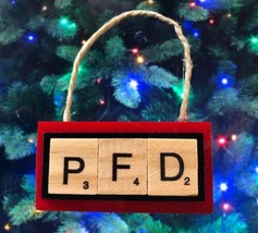 Phoenix Fire Department PFD Christmas Ornament Scrabble Tiles - £7.79 GBP