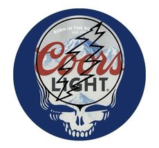 Grateful Dead METAL PRINT  Round 8 INCHES Coors Light PORTRAIT SIGN - €21,39 EUR