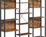 Vasagle 5 Tier Bookshelf, Triple Wide Bookcase, Industrial Style, Rustic... - $168.92