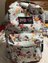 Jansport Disney Superbreak Collaboration Backpack Flower Mickey Minnie 2017 - £24.58 GBP