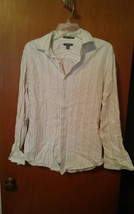 Apt.9 Superfine 80s Cotton Long Sleeve Button Front Stripe Shirt Mens Me... - $12.99