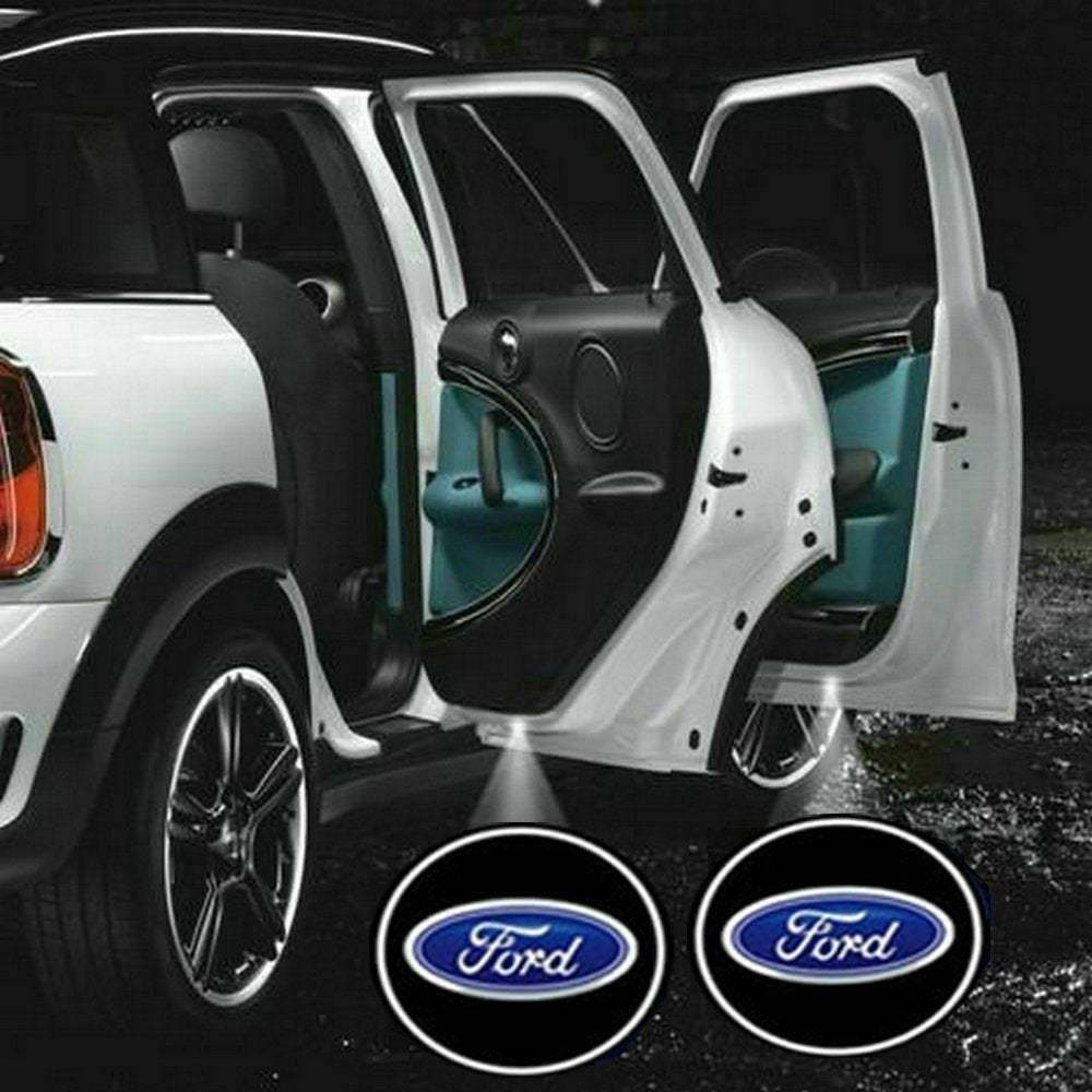 2x PCs FORD Logo Wireless Car Door Welcome Laser Projector Shadow LED Light Embl