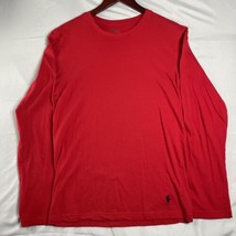 Polo Ralph Lauren Men&#39;s Long Sleeve Red Crew Neck T Shirt Size Small Log... - $12.19