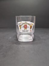 Jim Beam Kentucky Straight Bourbon Whiskey Poker Cards Glass  4 1/2&quot; - £9.17 GBP