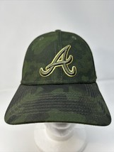 Atlanta Braves Camo New Era Embroidered Logo Side Flag MLB 9Forty Hat Adj - £12.65 GBP