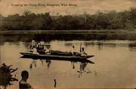 West Africa Kamerun - Crossing The Nlong River c1910 Vintage Rppc Postcard Bk 48 - £5.49 GBP