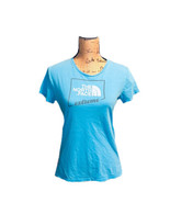 The North Face Womens T Shirt Top 100% Cotton Short Sleeve blue M - £11.88 GBP