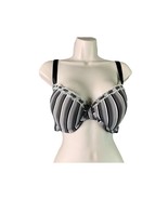 Body Culture Womens Size 44DD Black White Striped Padded Bra Push Up GM3... - $12.96