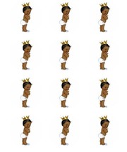 Baby Boy Ethnic/Black Baby Shower Edible Cupcake Toppers Decoration - £11.98 GBP