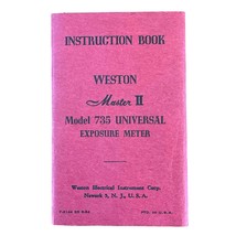 Weston Master II Model 735 Universal Exposure Meter Instructions  A+ Condition - £15.57 GBP