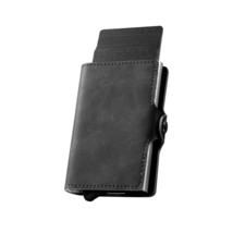  top quality pu vintage leather card wallet rfid blocking pop up card holder with money thumb200
