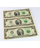 Series 2003-A $2 Note Sheet (3Pcs) FR# 1938-I Choice Unc - €29,85 EUR