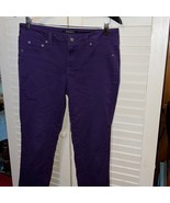 Roz &amp; Ali purple stretch, denim, jeans, size 4 average - $272.85 MXN