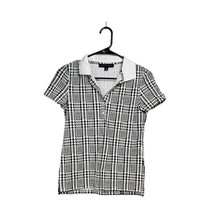 Tommy Hilfiger Shirt Womens Polo XS Short Sleeve Black and White Golf Pr... - $16.83