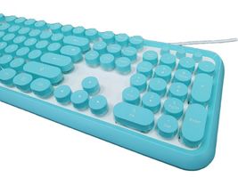 iRiver Korean English Keyboard USB Wired Membrane Bubble Keyboard for PC (Blue) image 2