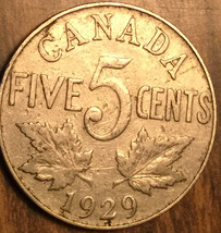 1929 Canada Nickel 5 Cents Coin - £1.08 GBP