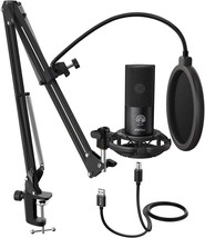 Fifine Studio Condenser Usb Microphone Computer Pc.Microphone Kit For, T... - $64.97