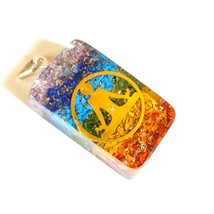 Seven Chakra Orgone Pendent with 7 Natural Gemstone - £6.29 GBP