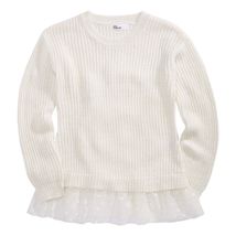 Epic Threads Big Girls Mesh-Trim Sweater, Size XL - $18.99