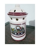 CMI Henton Vintage Country Scene Candle Crock/ Wax Warmer Ceramic with C... - $16.82