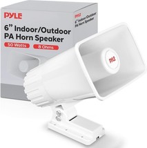 Pyle PHSP4 6-Inch Indoor / Outdoor 50 Watts PA Horn Speaker - White (Ope... - $31.49