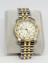 Victorinox Swiss Army Stainless Watch Silver &amp; Gold Tones Unisex Vtg Uni... - £41.05 GBP