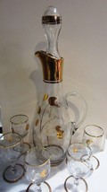 Vintage wine decanter set - gold accent - $99.75