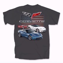 Chevy Chevrolet Corvette C6 U.S. Flag Short Sleeve T-Shirt NEW Fast Free... - $24.95+
