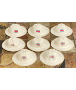 Lot of 8 Vtg Costa Rica Sun Bucket Hats-Canvas White-3 Adult, 5 Youth Hats - £58.82 GBP