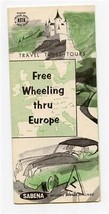 Sabena Belgian World Airlines Free Wheeling Through Europe Brochure 1958 - £13.97 GBP