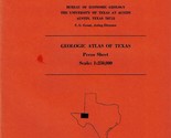 Geologic Atlas of Texas: Pecos Sheet, Geologic Map - $12.89