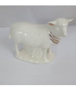 1968 Holland Mold Christmas Nativity Off White &amp; Gold 3.25&quot; Sheep - $16.28 CAD