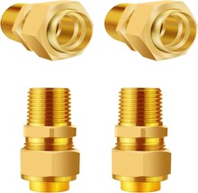 4 Pack 1/2&#39;&#39; Csst Male Npt Pipe Fitting Kit Brass Natural Gas Quick Connect - $32.99