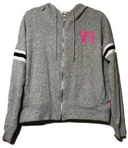 Victorias Secret Womens Gray Full Zip Lightweight Hoodie Jacket Size XS - £7.85 GBP