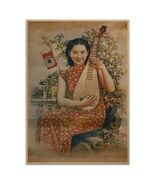 Girl w String Instrument Poster Vintage Reproduction Print Shanghai Chin... - $4.95+