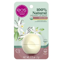 eos 100% Natural &amp; Organic Lip Balm Sphere- Vanilla Bean, All-day Moisture, Derm - £11.95 GBP