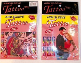 4 PC SLEEVE TEMPORARY TATTOO novelty tattoos pranks gag - $9.49