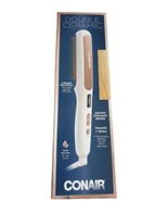 Conair Double Ceramic Hair Styling Brush White Heated Straight Brush - £13.90 GBP