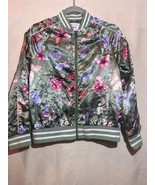 Children&#39;s Place Green Floral Butterfly Girls SZ XXL Bomber Jacket A76 - $14.84